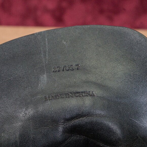 rag&bone Women Black Leather Lace-up Vibram Sole Ankle Combat sz 7US EUR37 - Picture 6 of 8